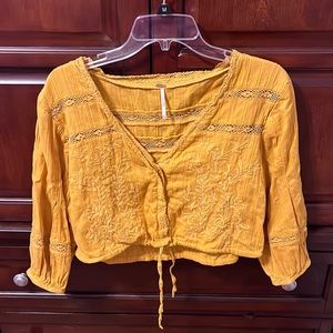 Free People Cropped Blouse